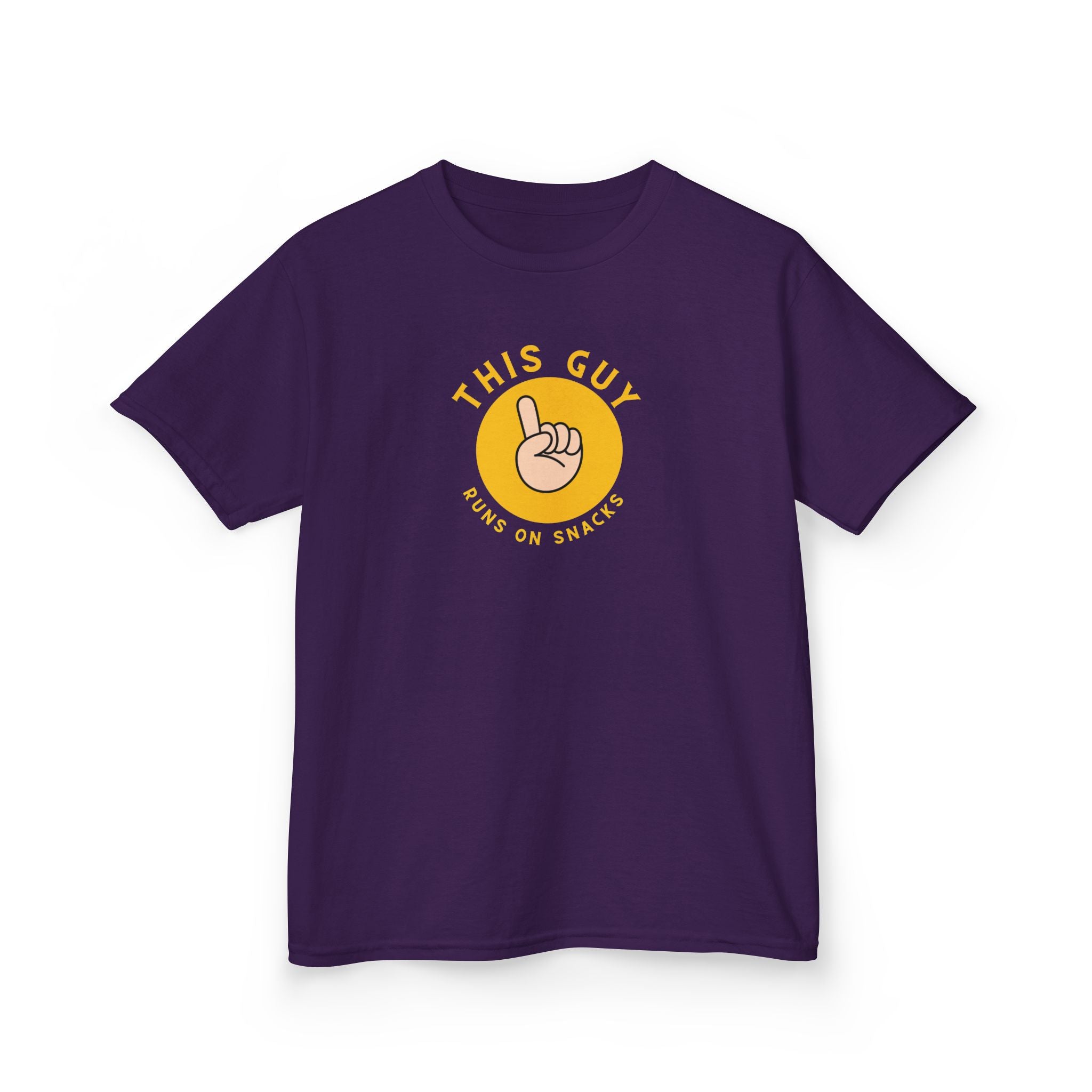 This Guy- Runs on Snacks | Funny Kids Graphic T-Shirt