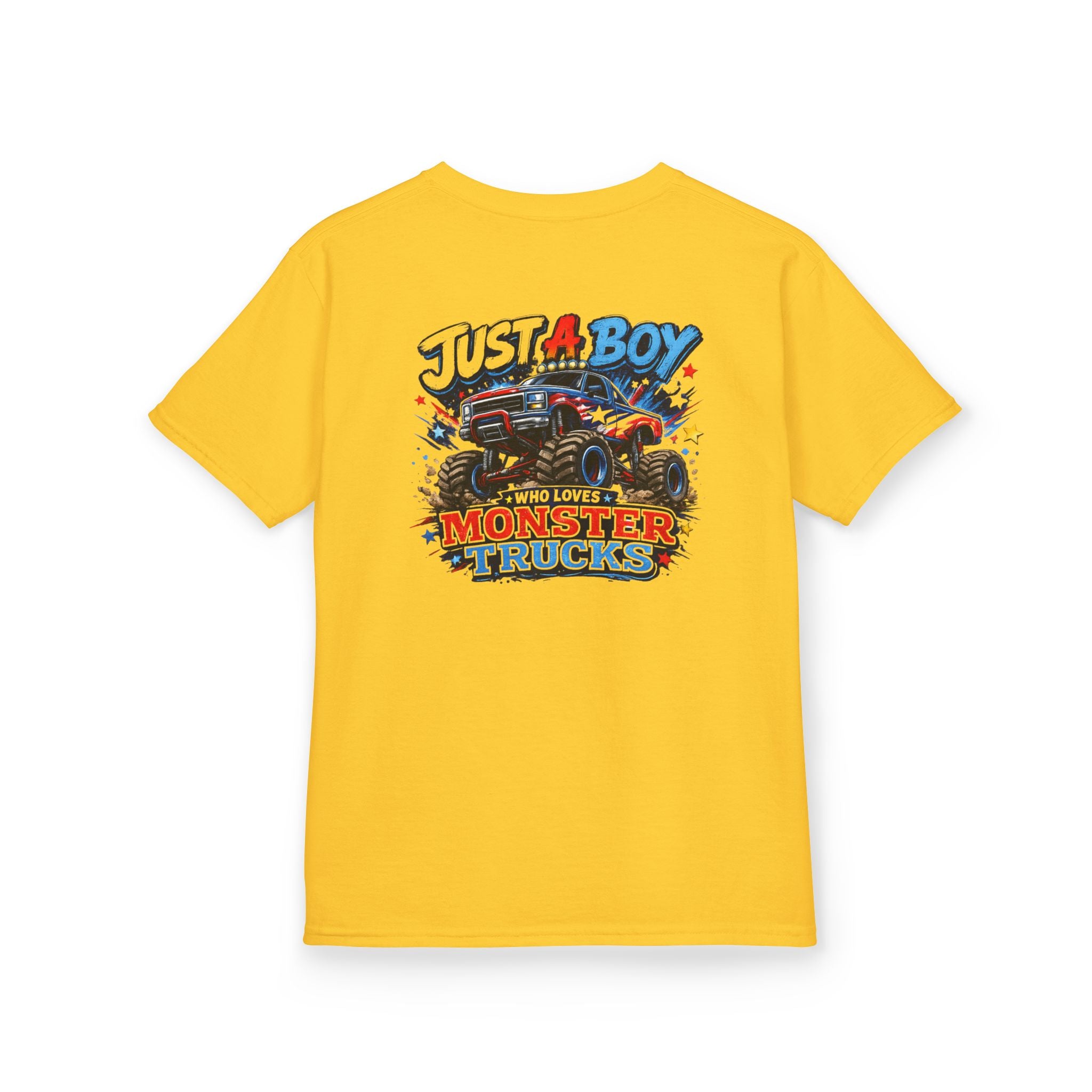 "Just A Boy Who Loves Monster Truck" Graphic kids Birthday T-Shirt Design