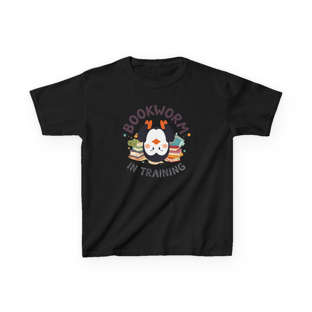 Kids T-Shirt — "Bookworm in training"