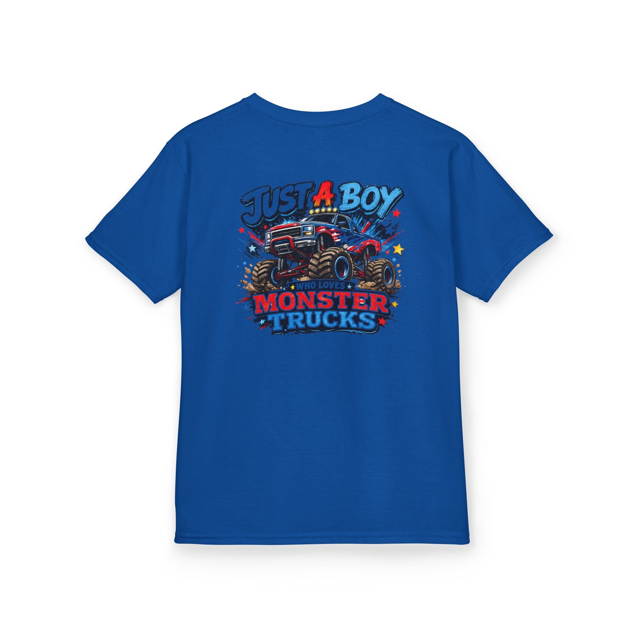 "Just A Boy Who Loves Monster Truck" Graphic kids Birthday T-Shirt Design