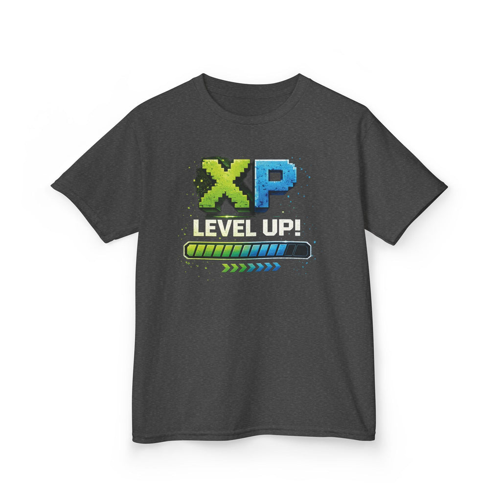 Kids T-Shirt - "XP Level Up!" Boys Gamer Progress Bar Tee