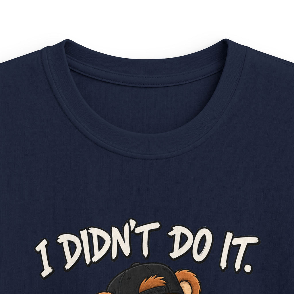 Kids Skateboard Tee "I Didn't Do It" Bear Funny Graphic Shirt