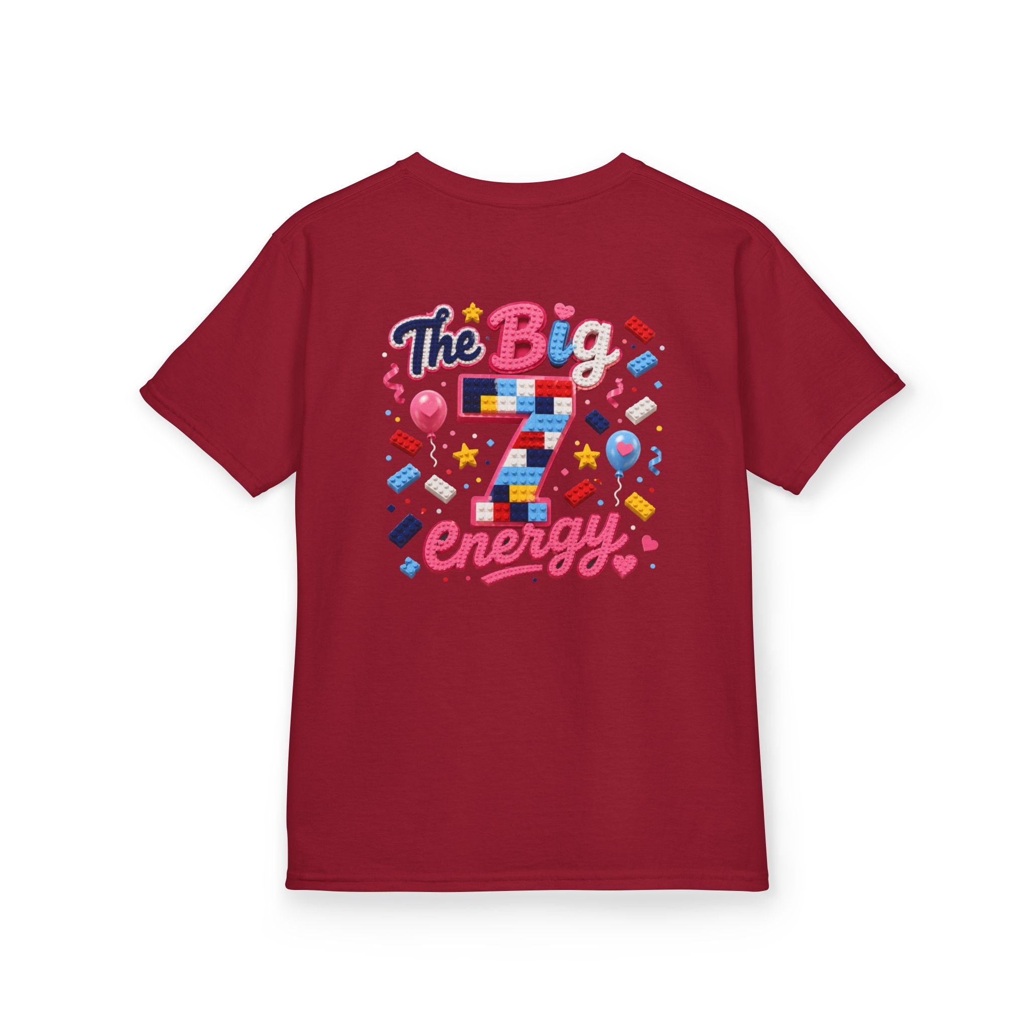 "The Big Energy 7" Graphic kids Birthday T-Shirt Design