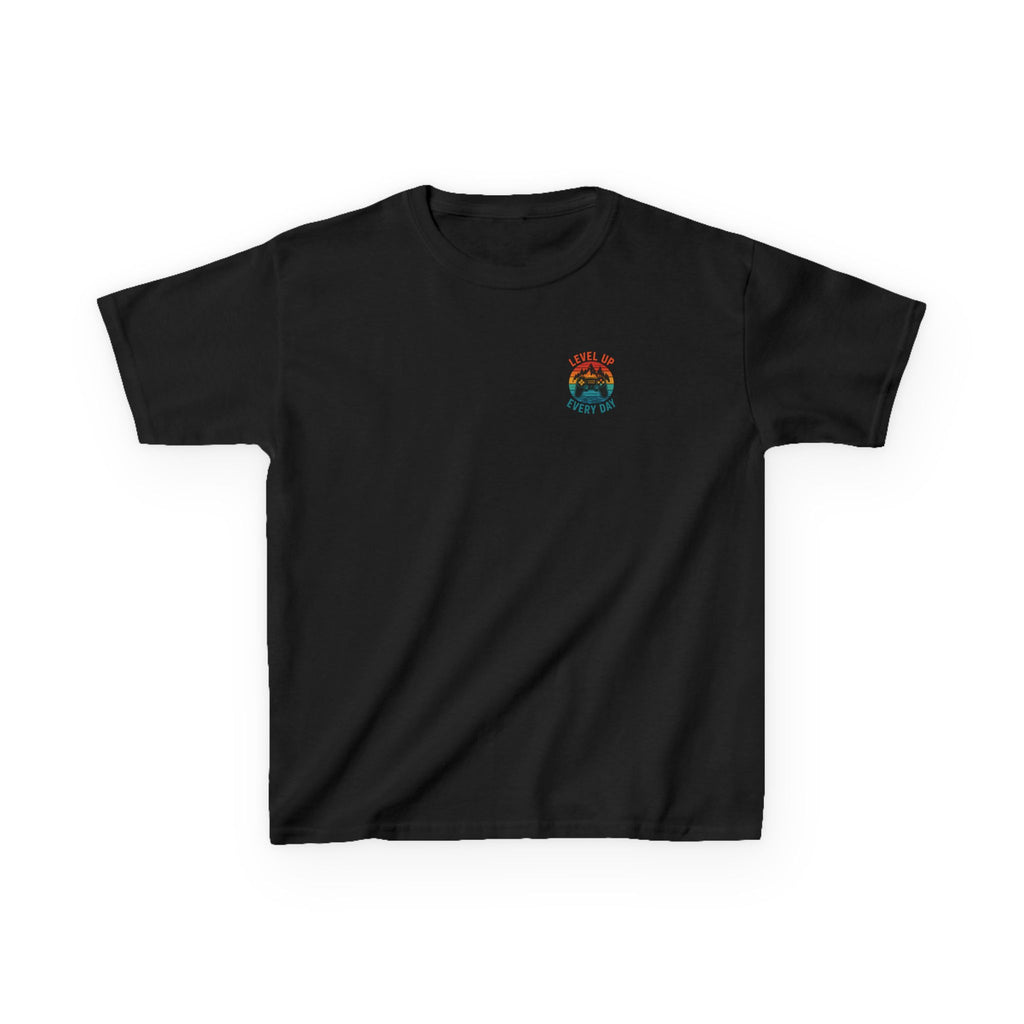 Kids Tee "Level Up Every Day" Retro Gamer Graphic
