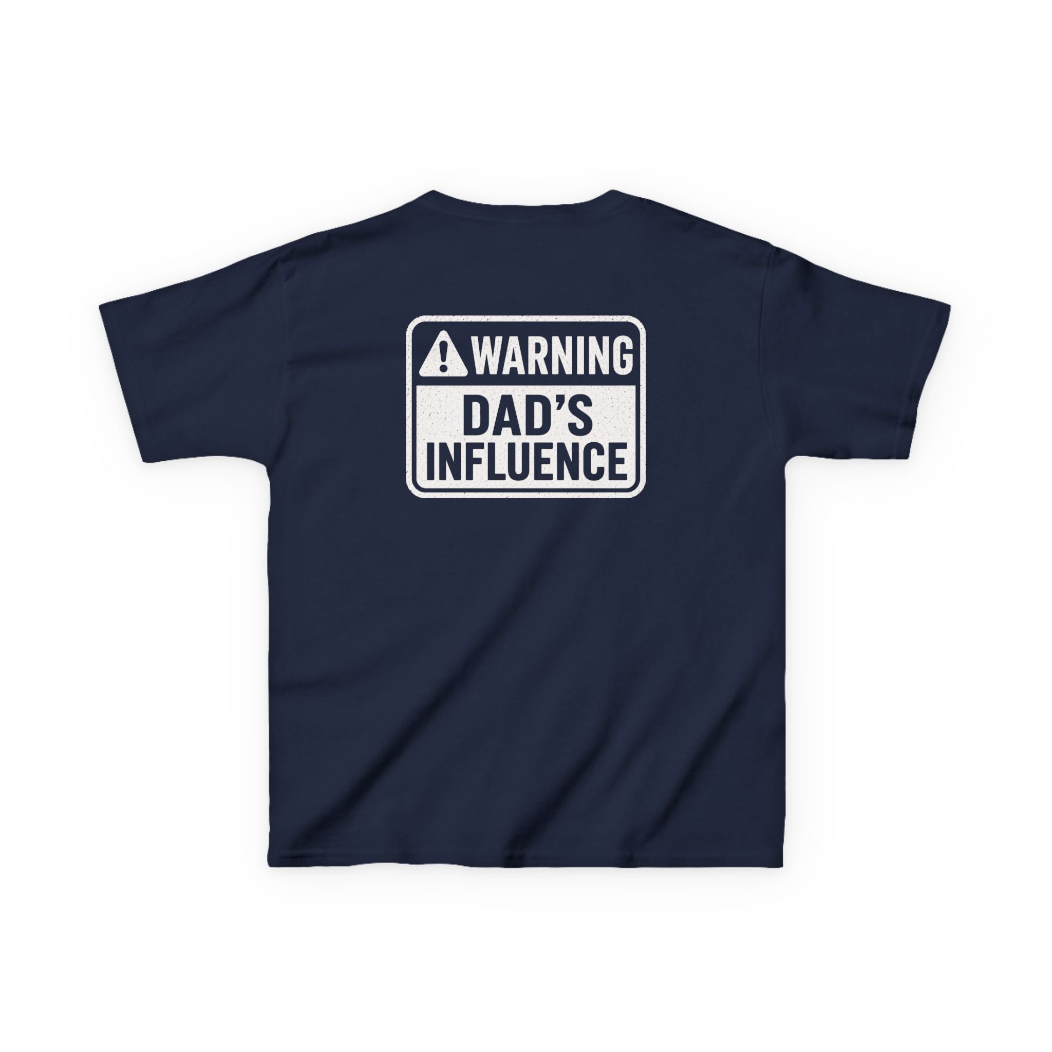 Warning "Dad Influence" Humor Graphic T-Shirt Design