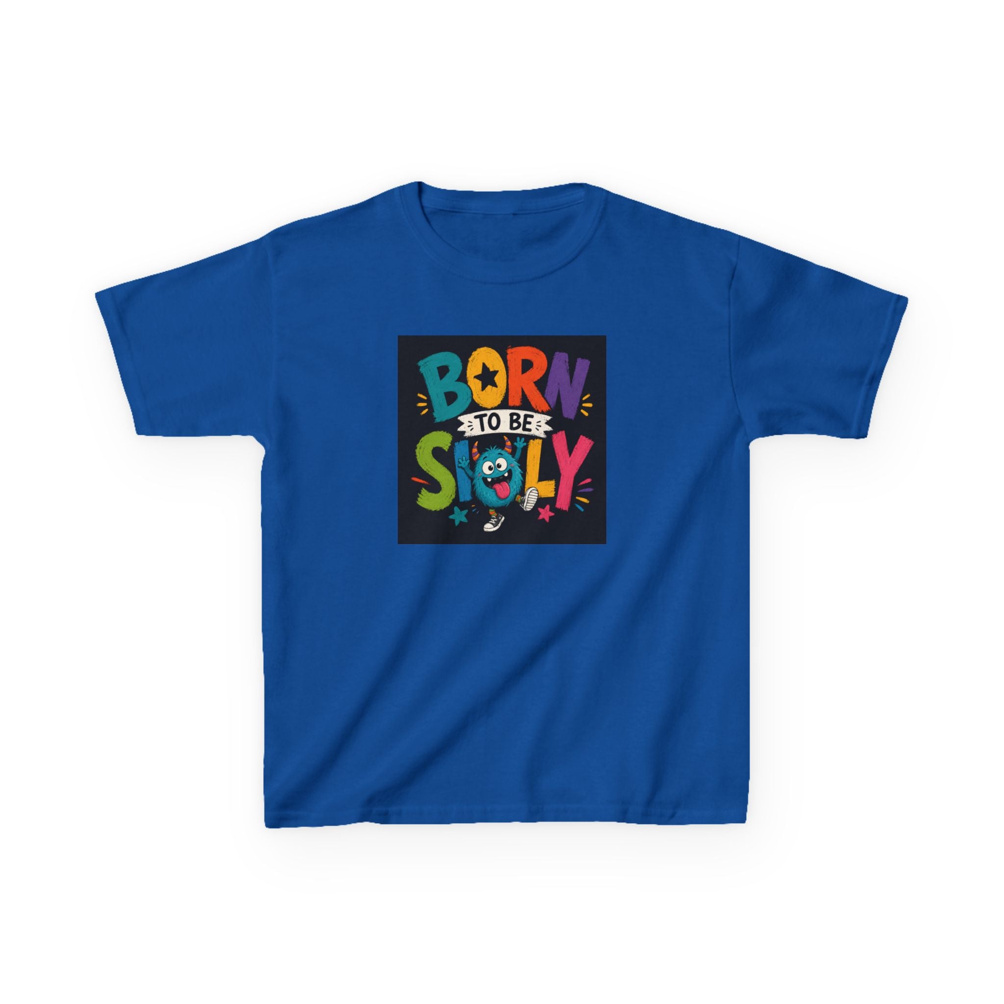 "Born to Be Silly" Kids Funny T‑Shirt Colorful Playful Graphic Tee for Children