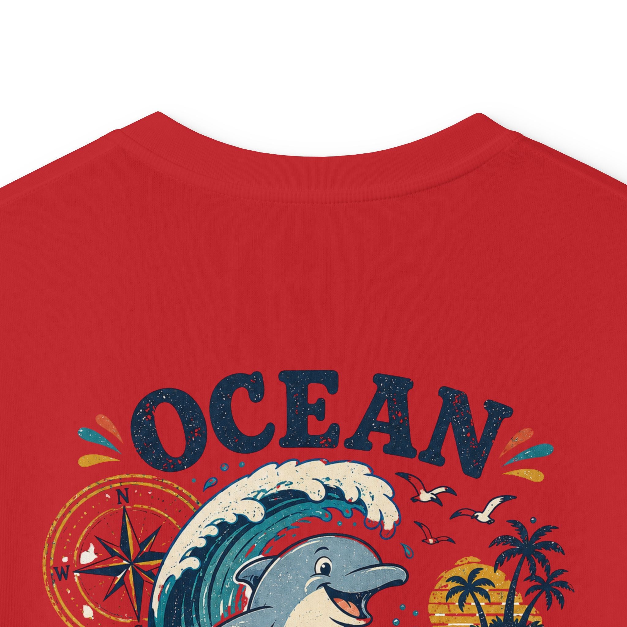 Ocean Adventure Kids Tee 'Catch the Good Tide' Dolphin Surf Graphic