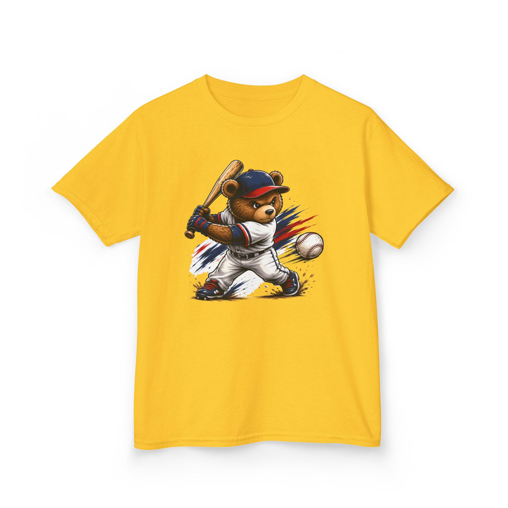 Baseball Bear T-Shirt | Cute Baseball Player Bear Graphic | Kids Baseball Tee | Little Slugger Sports Shirt | Baseball Lover Gift