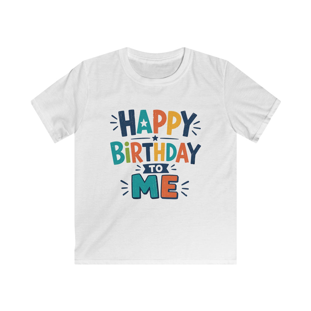 Kids Birthday Tee "Happy Birthday to Me" Colorful Party Shirt