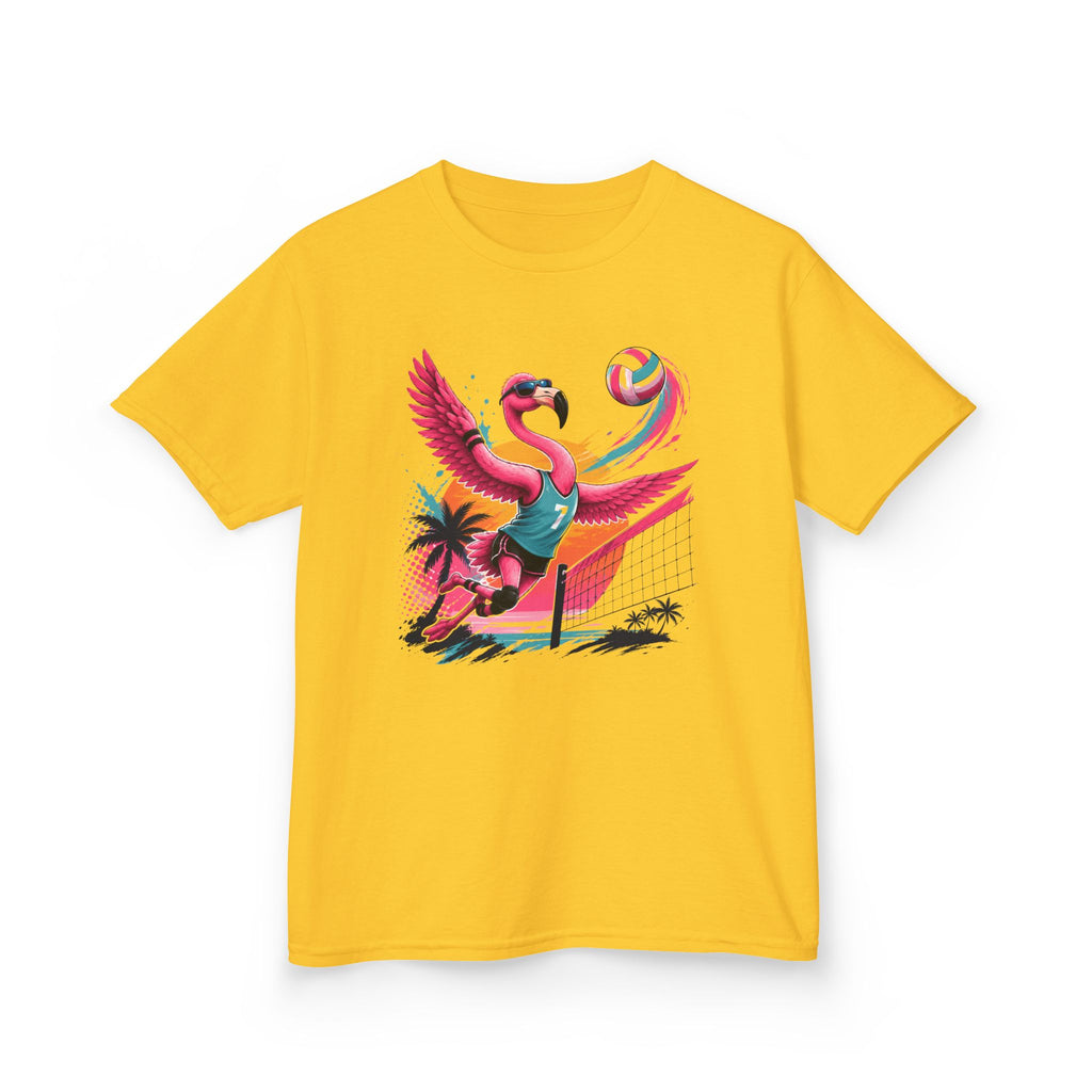 Volleyball Flamingo T-Shirt | Beach Volleyball Flamingo Graphic | Funny Summer Sports Tee | Volleyball Player Gift | Tropical Athlete Shirt