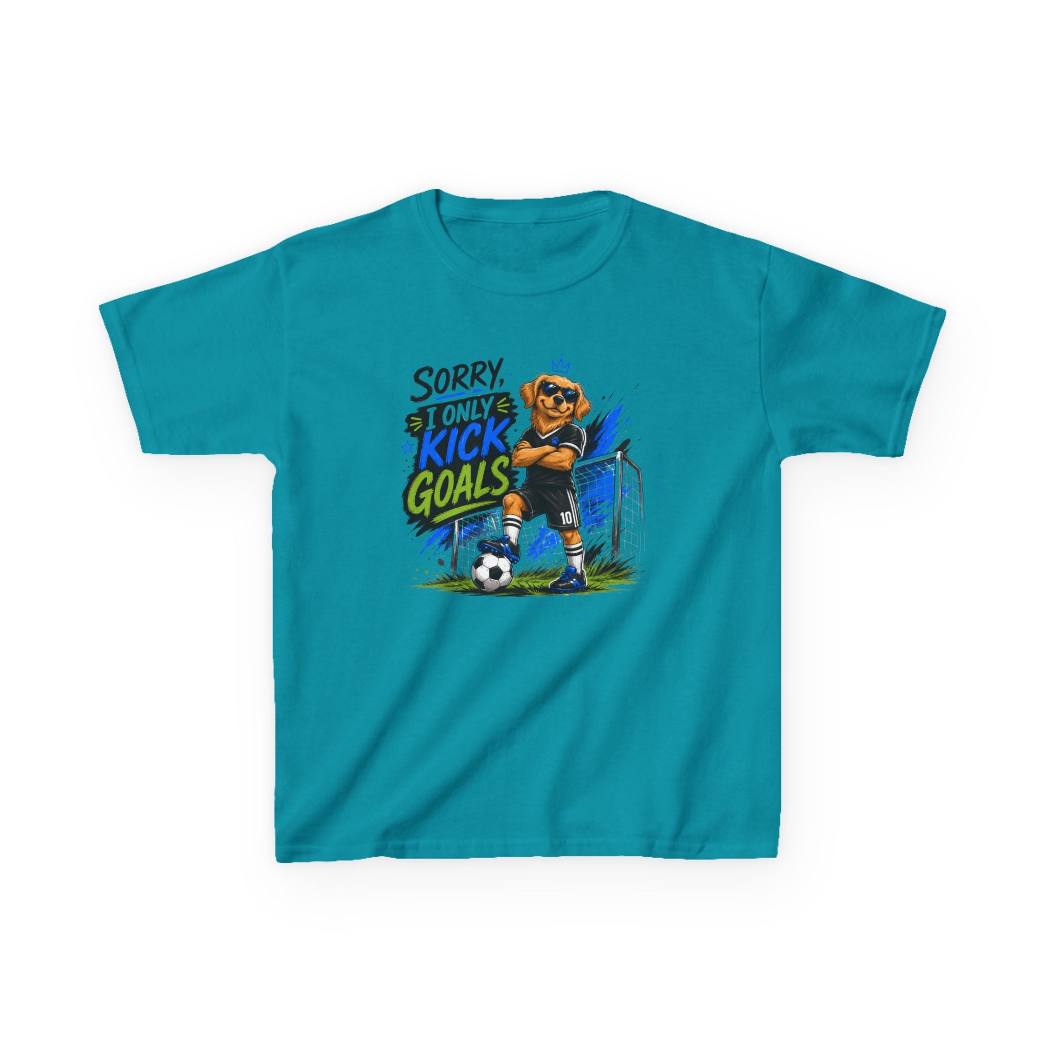 Sorry, I Only Kick Goals Kids Soccer | Kids Sports Graphic T-Shirt