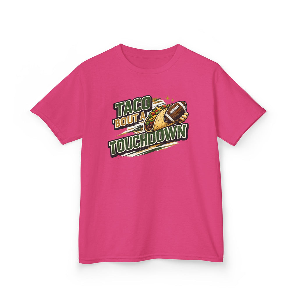 Taco 'Bout a Touchdown Football T-Shirt Design | Taco Football Graphic | Game Day Sports Tee