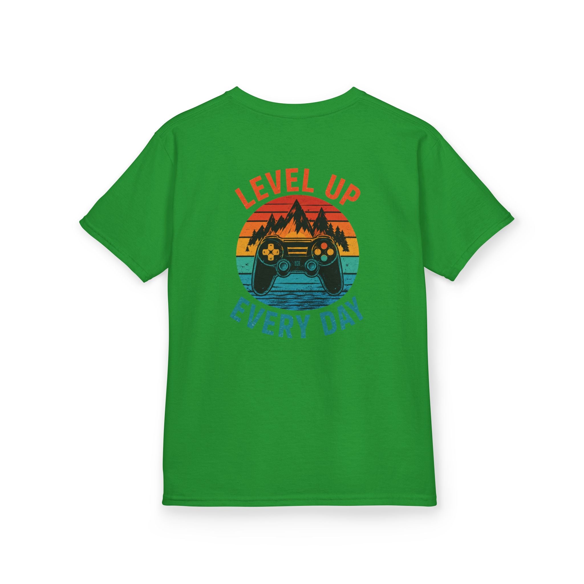 Kids Tee "Level Up Every Day" Retro Gamer Graphic
