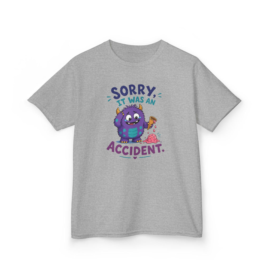 Kids Tee Cute Monster "Sorry, It Was An Accident" Funny Kids Shirt