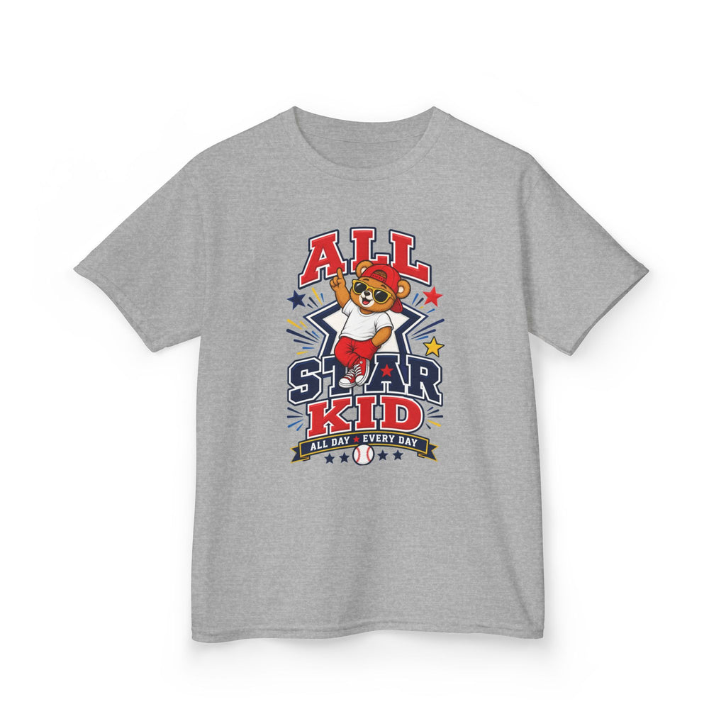 All Star Kid Kids T‑Shirt  Cute Baseball Bear Sports Graphic Tee
