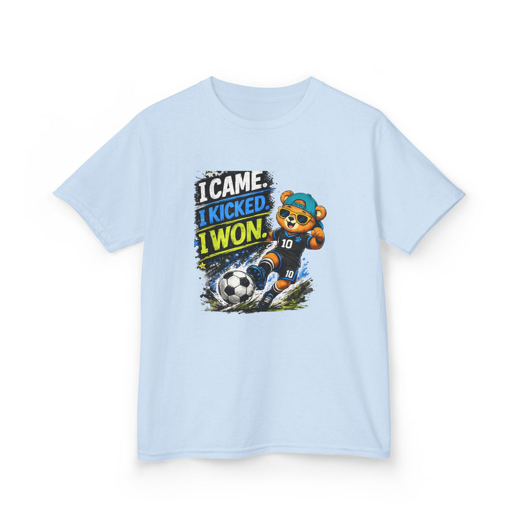 I Came. I Kicked. I Won. Soccer | Kids Sports Graphic T-Shirt