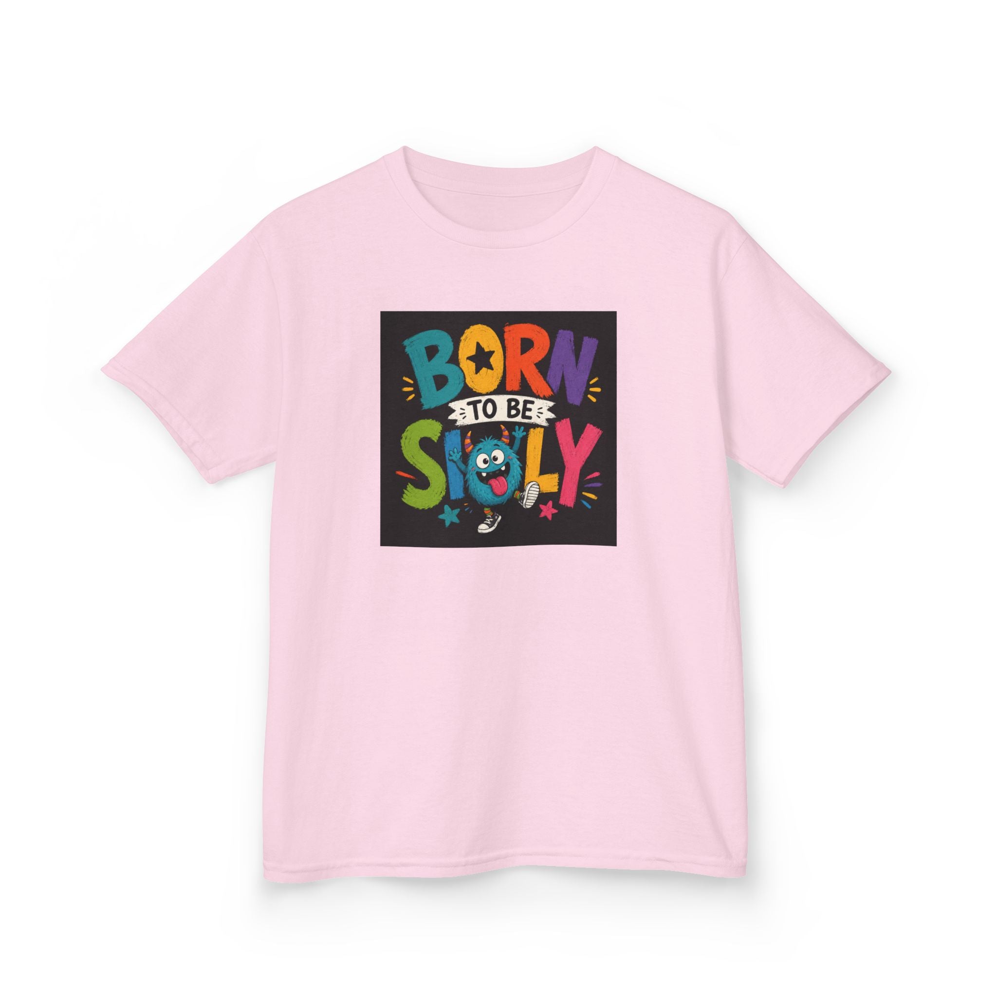 "Born to Be Silly" Kids Funny T‑Shirt Colorful Playful Graphic Tee for Children