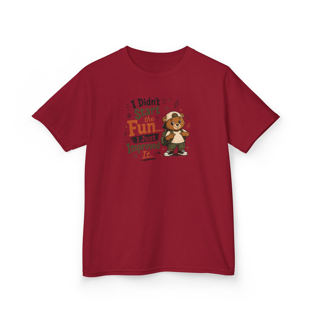 Kids Funny T-Shirt — "I Didn't Start the Fun... I Just Improved It."
