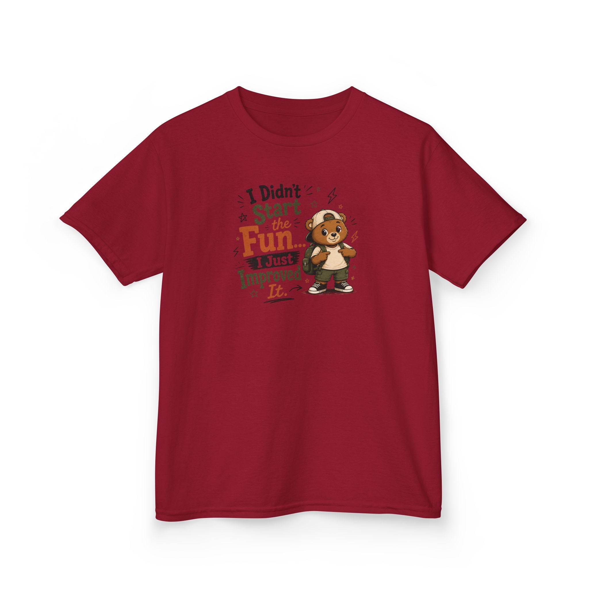 Kids Funny T-Shirt — "I Didn't Start the Fun... I Just Improved It."