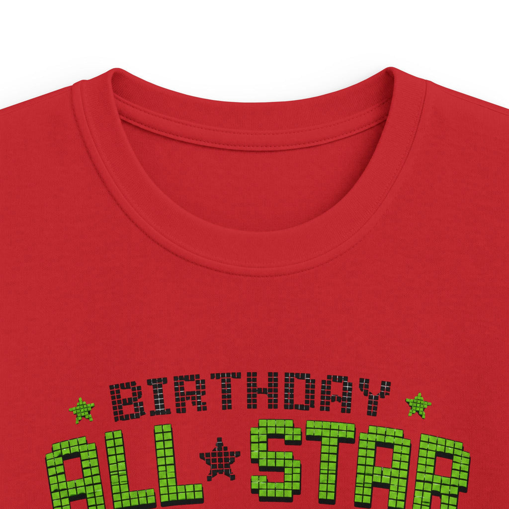 Kids T‑Shirt "Birthday All Star: Level Unlocked" Video Game Controller Tee