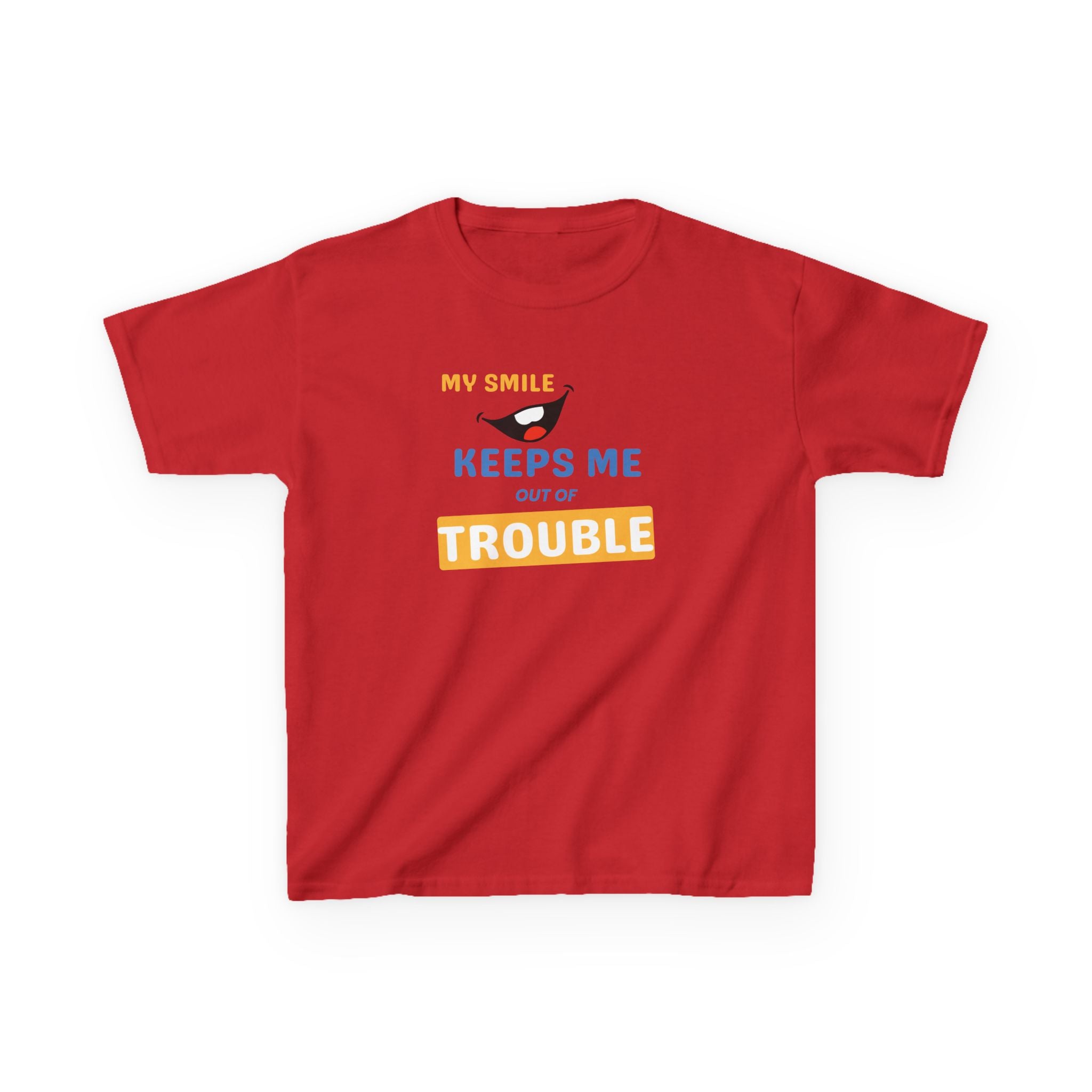 My Smile - Keeps me out of Trouble | Funny Kids Graphic T-Shirt