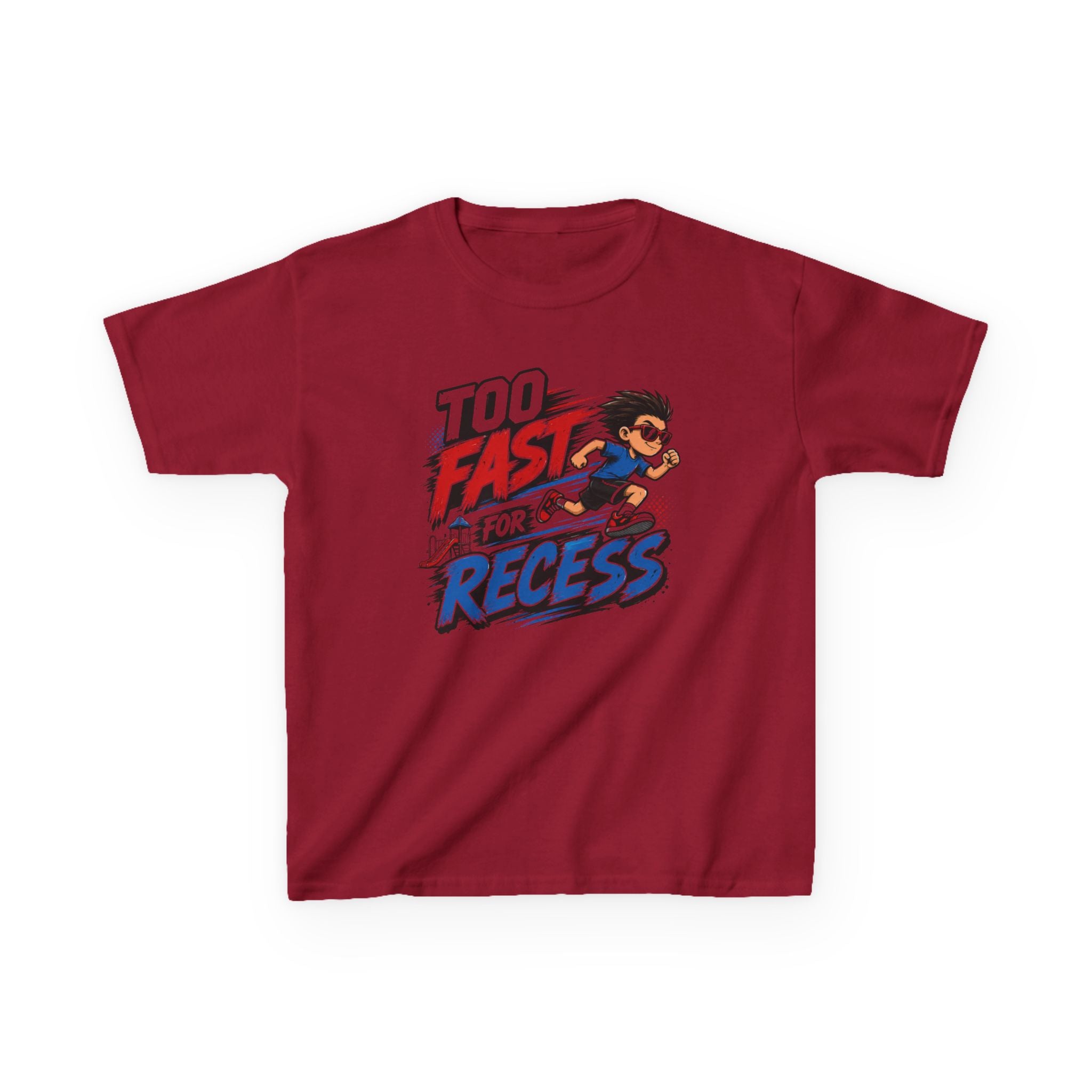 Too Fast for Recess Kids Running T-Shirt | Funny School Track & Field Graphic Tee | Youth Cross Country Athlete Shirt | Speed Runner Gift