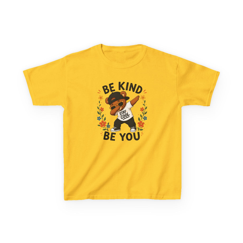 Kids "Be Kind Be You" Buddy T-Shirt Cute Positive Message Tee for Children