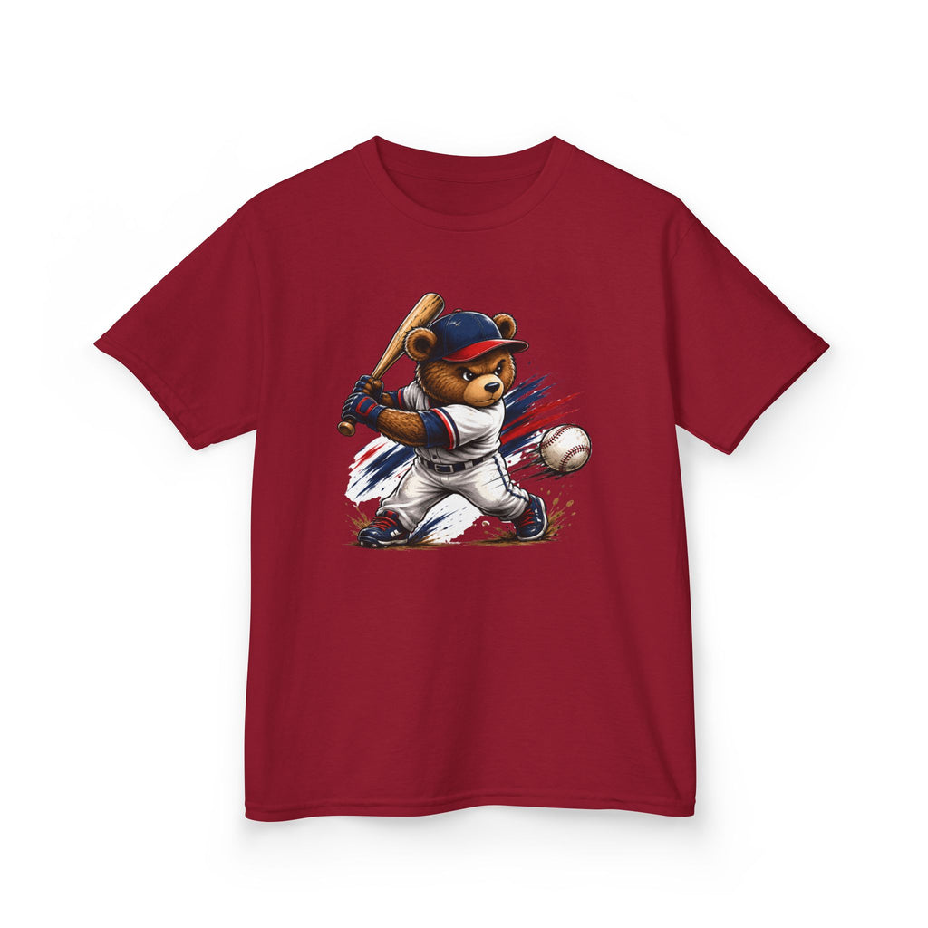 Baseball Bear T-Shirt | Cute Baseball Player Bear Graphic | Kids Baseball Tee | Little Slugger Sports Shirt | Baseball Lover Gift
