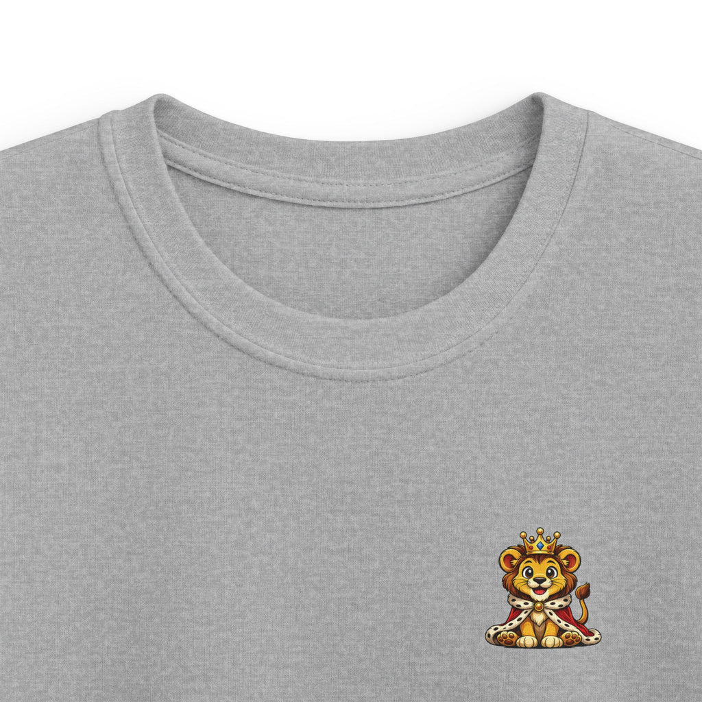 Kids Tee  "Little King in Town" Cute Lion Graphic Shirt for Boys