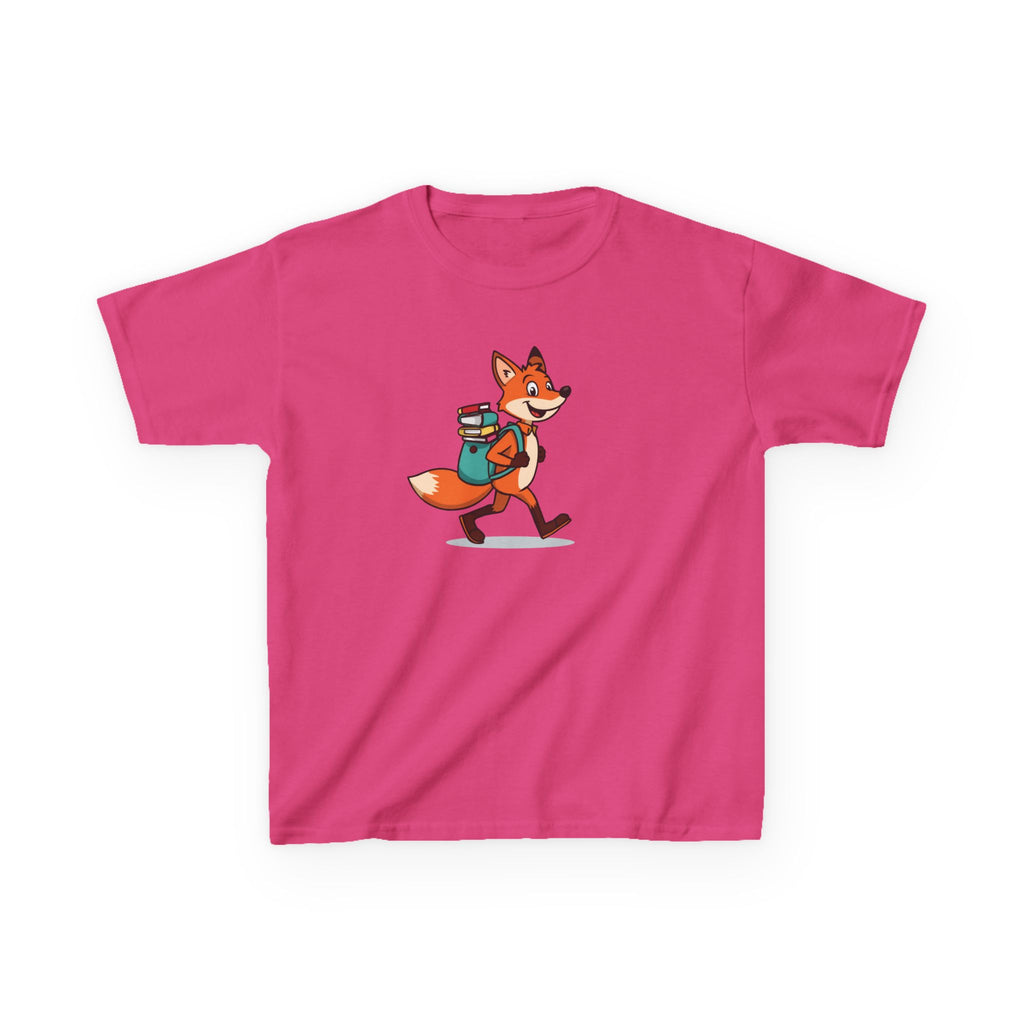 Fox With a Book Bag | Kids Reading Graphic T-Shirt