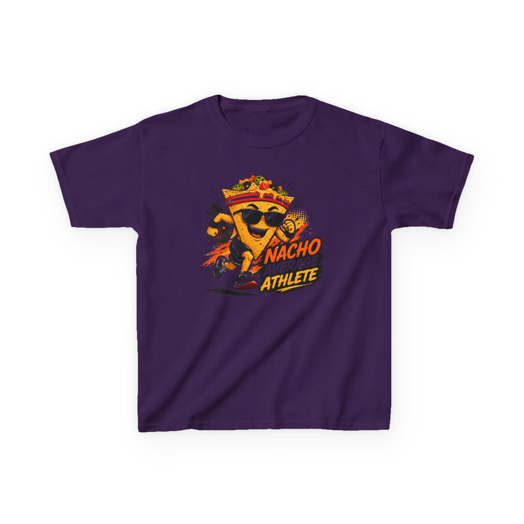 Nacho Average Athlete T-Shirt | Funny Nacho Sports Graphic Tee | Food Pun Running Shirt | Kids & Adults Athletic Gift
