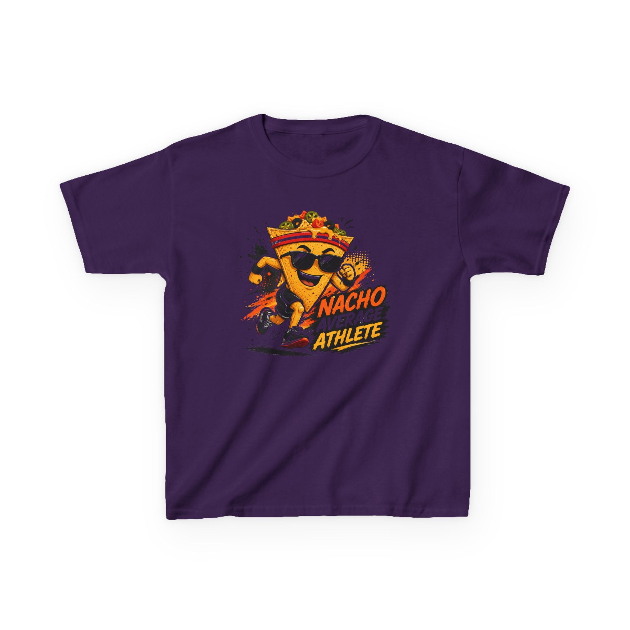 Nacho Average Athlete T-Shirt | Funny Nacho Sports Graphic Tee | Food Pun Running Shirt | Kids & Adults Athletic Gift
