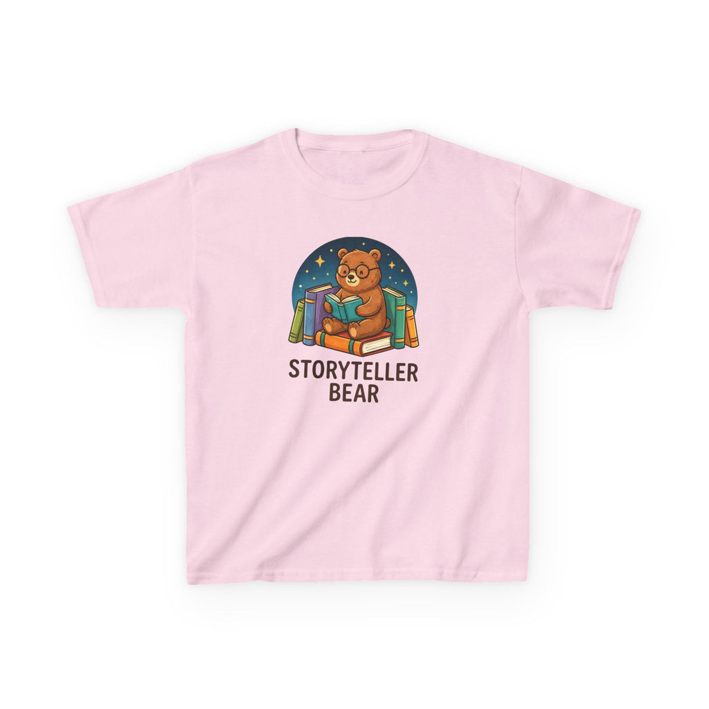 Kids T-Shirt — "Storyteller Bear" Cute Reading Bear Tee for Children