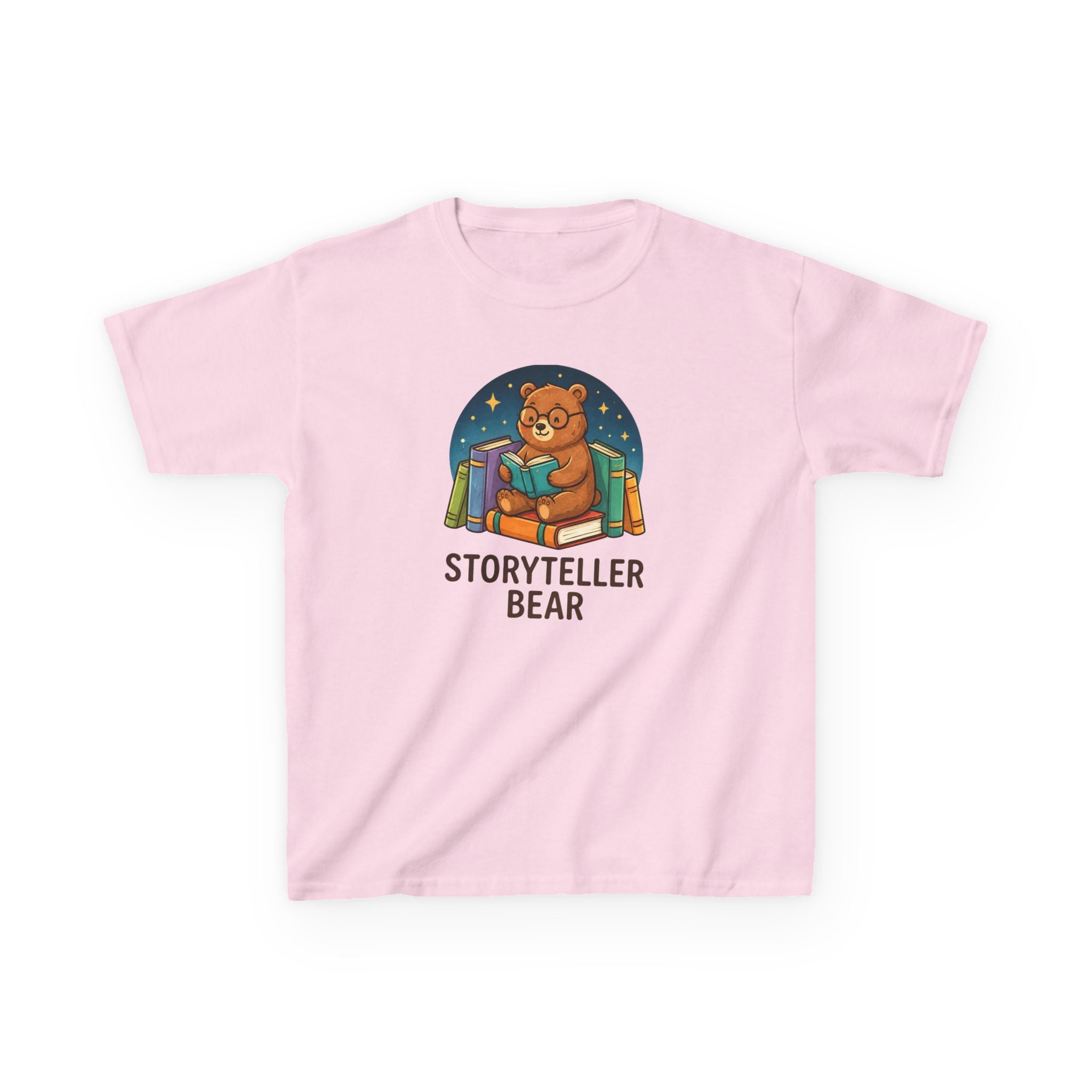 Kids T-Shirt — "Storyteller Bear" Cute Reading Bear Tee for Children