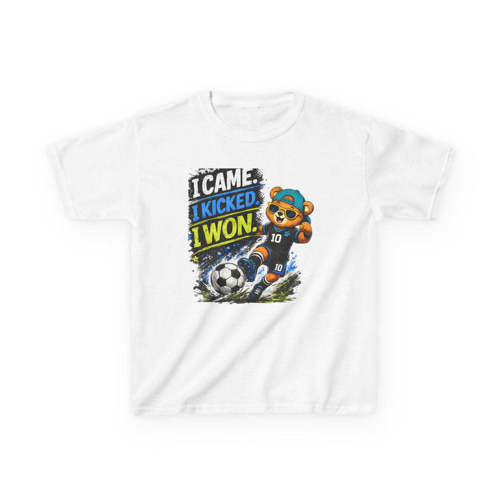 I Came. I Kicked. I Won. Soccer T-Shirt | Funny Soccer Player Graphic Tee | Youth Soccer Shirt | Goal Scorer Gift | Sports Quote Apparel