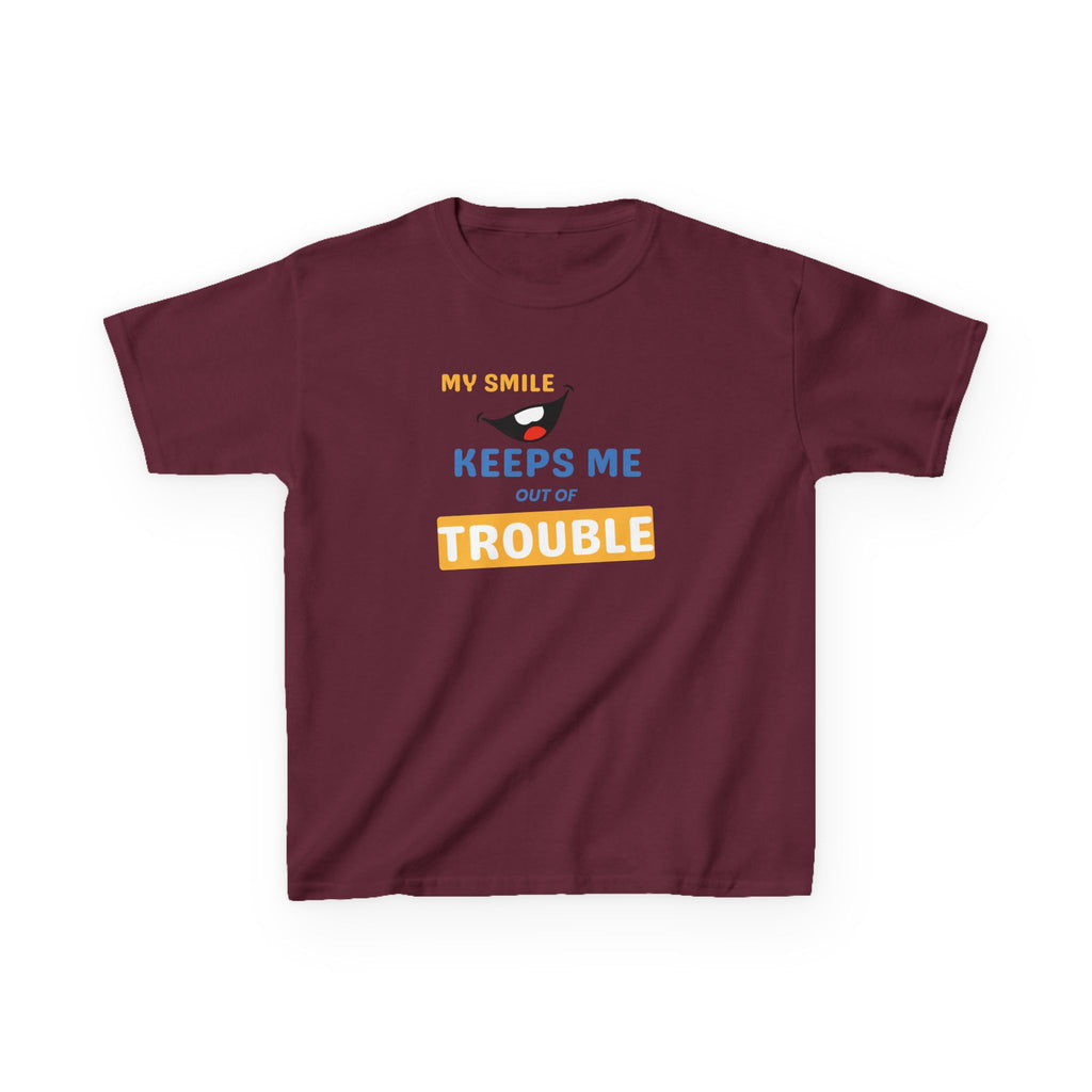 My Smile - Keeps me out of Trouble | Funny Kids Graphic T-Shirt