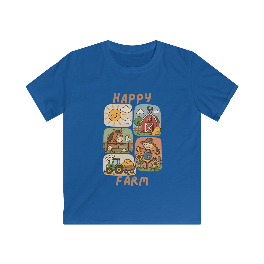 Boys T-Shirt "Happy Farm" Cute Barnyard Graphic Tee for Children