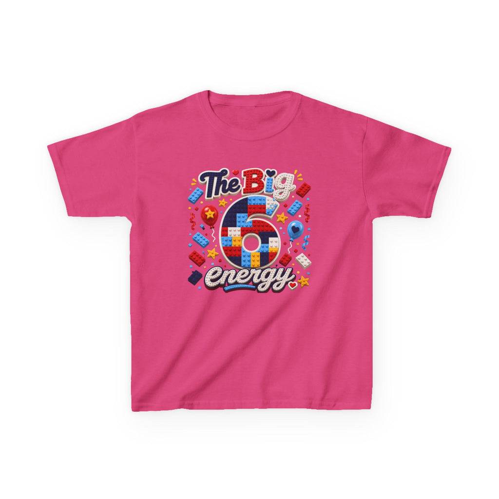 The Big 6 Energy Graphic kids Birthday T-Shirt Design