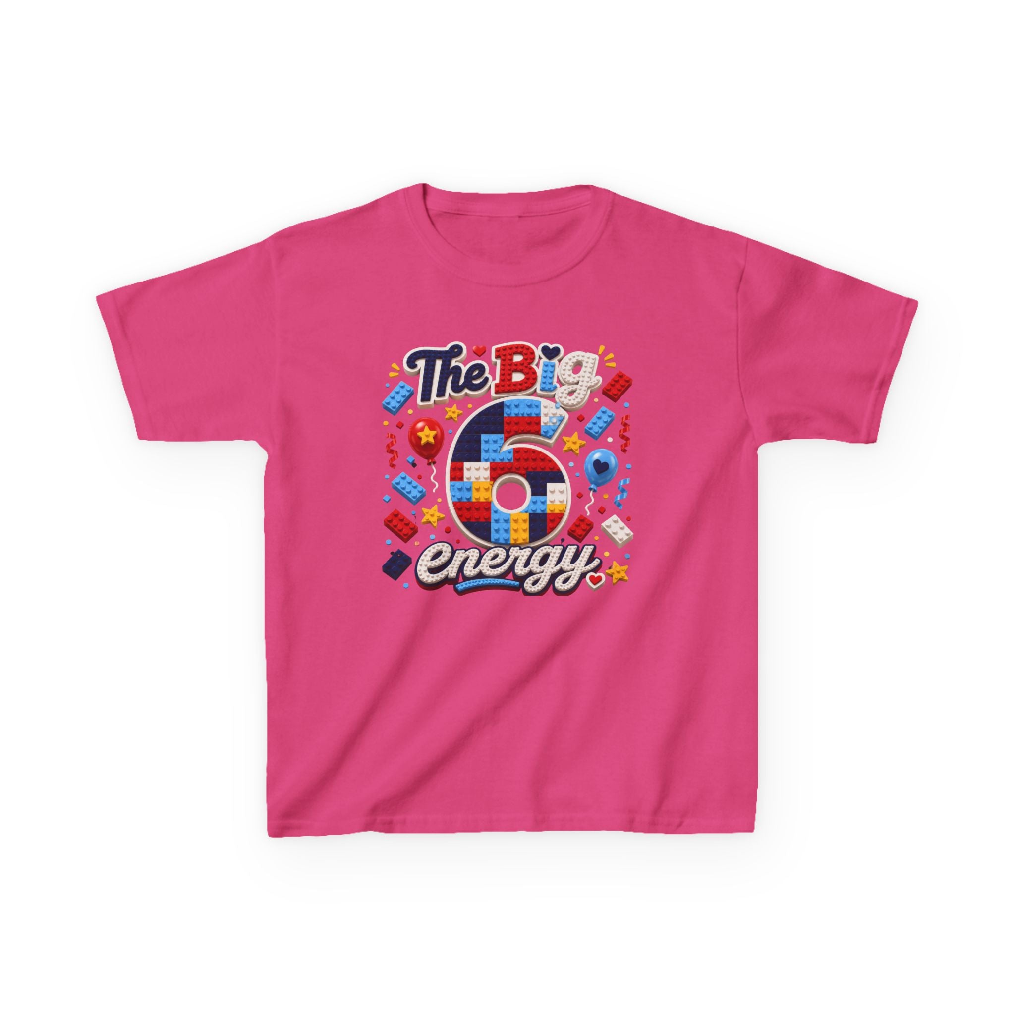 The Big 6 Energy Graphic kids Birthday T-Shirt Design