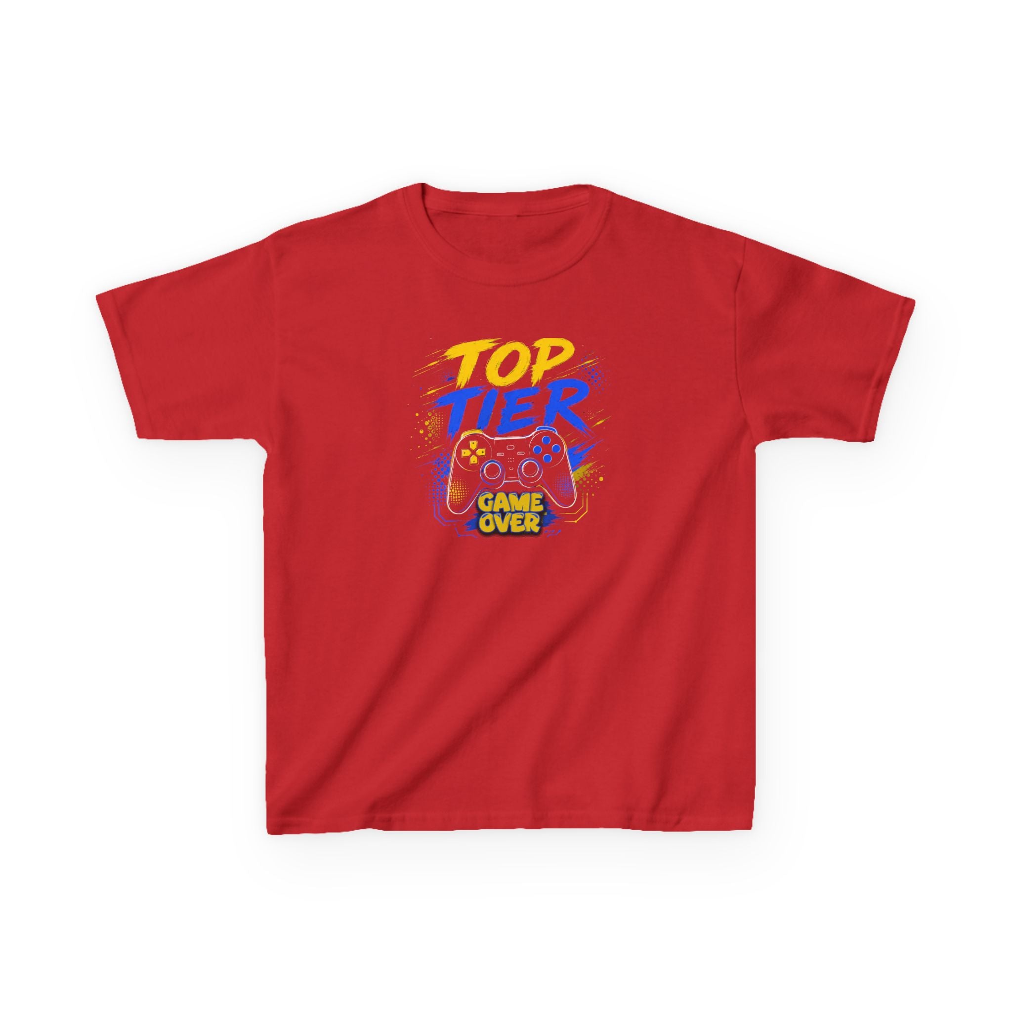 "Top Tier Game Over" Gaming Controller Graphic T-Shirt Design For Gamer's