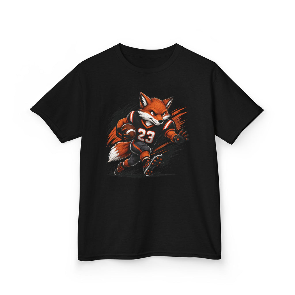 Football Fox T-Shirt | Cool Fox Football Player Graphic | Kids Football Tee | Youth Sports Animal Shirt | Football Lover Gift