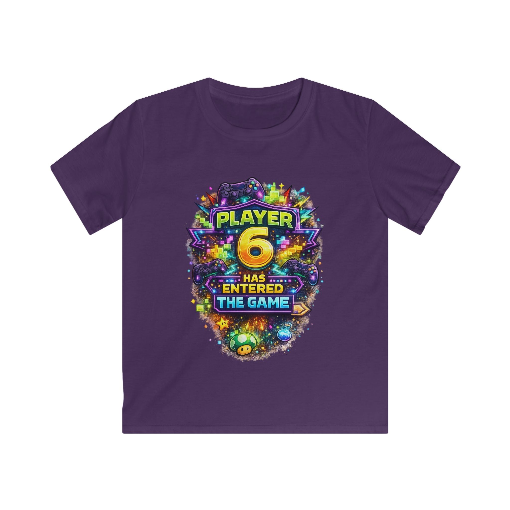 Kids Tee 'Player 6 Has Entered The Game' Birthday Gaming Shirt
