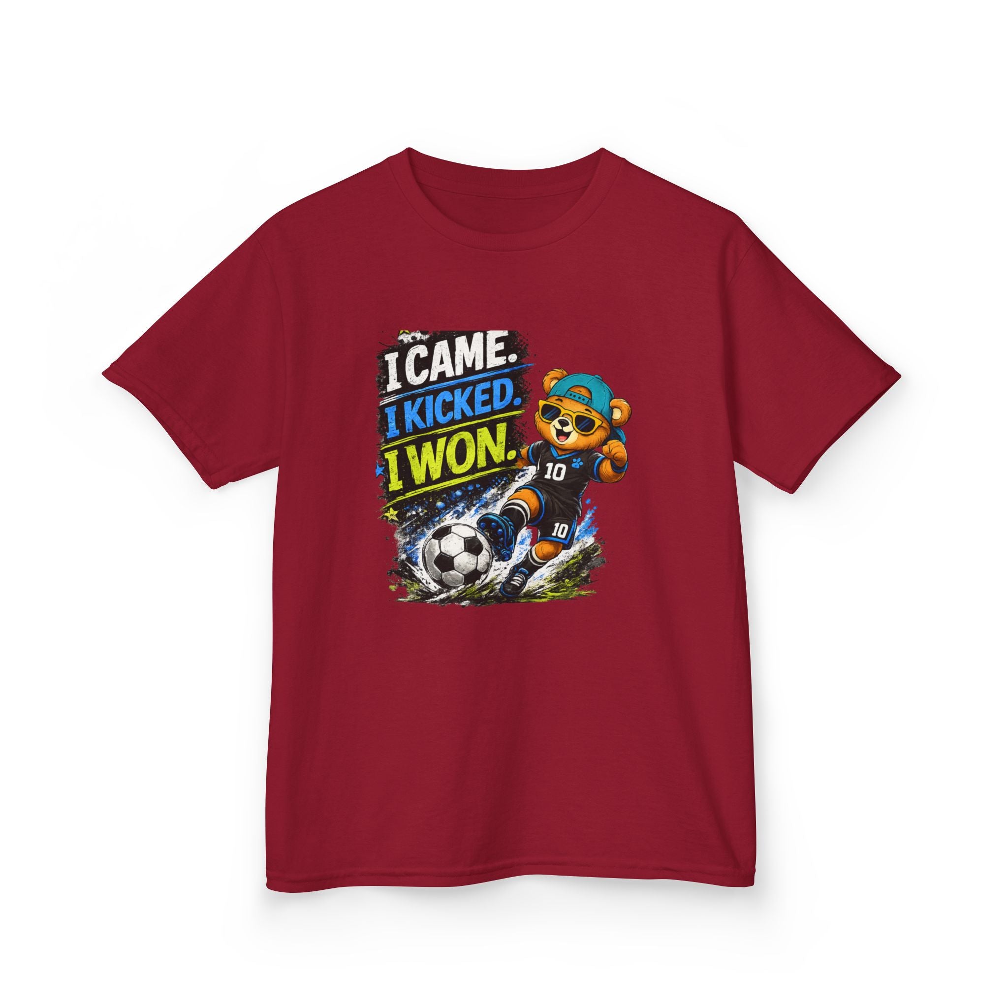 I Came. I Kicked. I Won. Soccer | Kids Sports Graphic T-Shirt