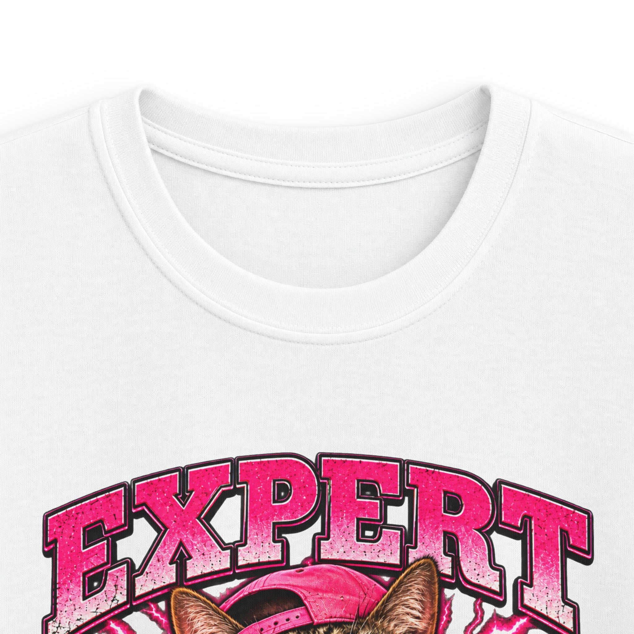 Expert Nonstop Talker Kids T‑Shirt Funny Cat Graphic Tee for Chatty Girls