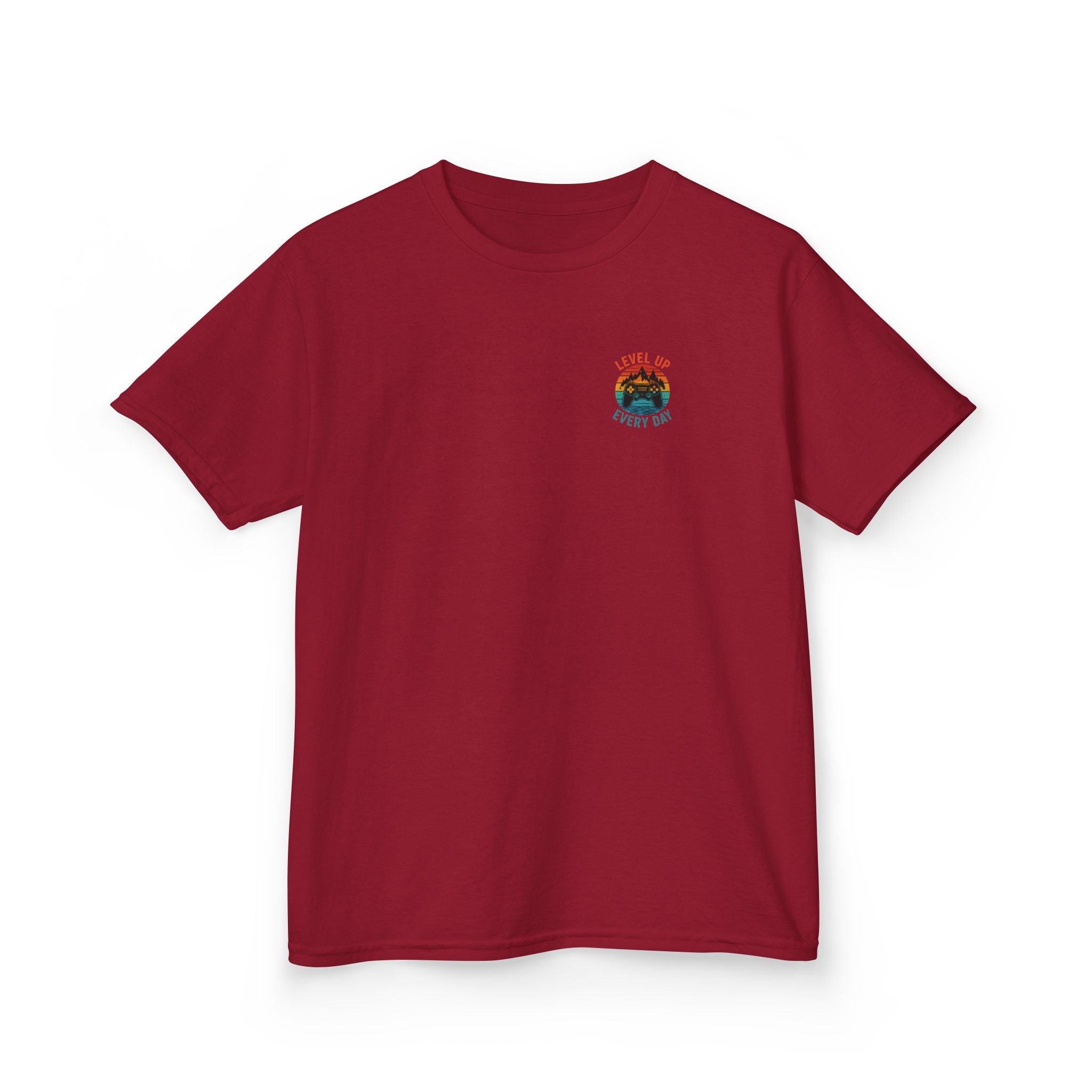 Kids Tee "Level Up Every Day" Retro Gamer Graphic