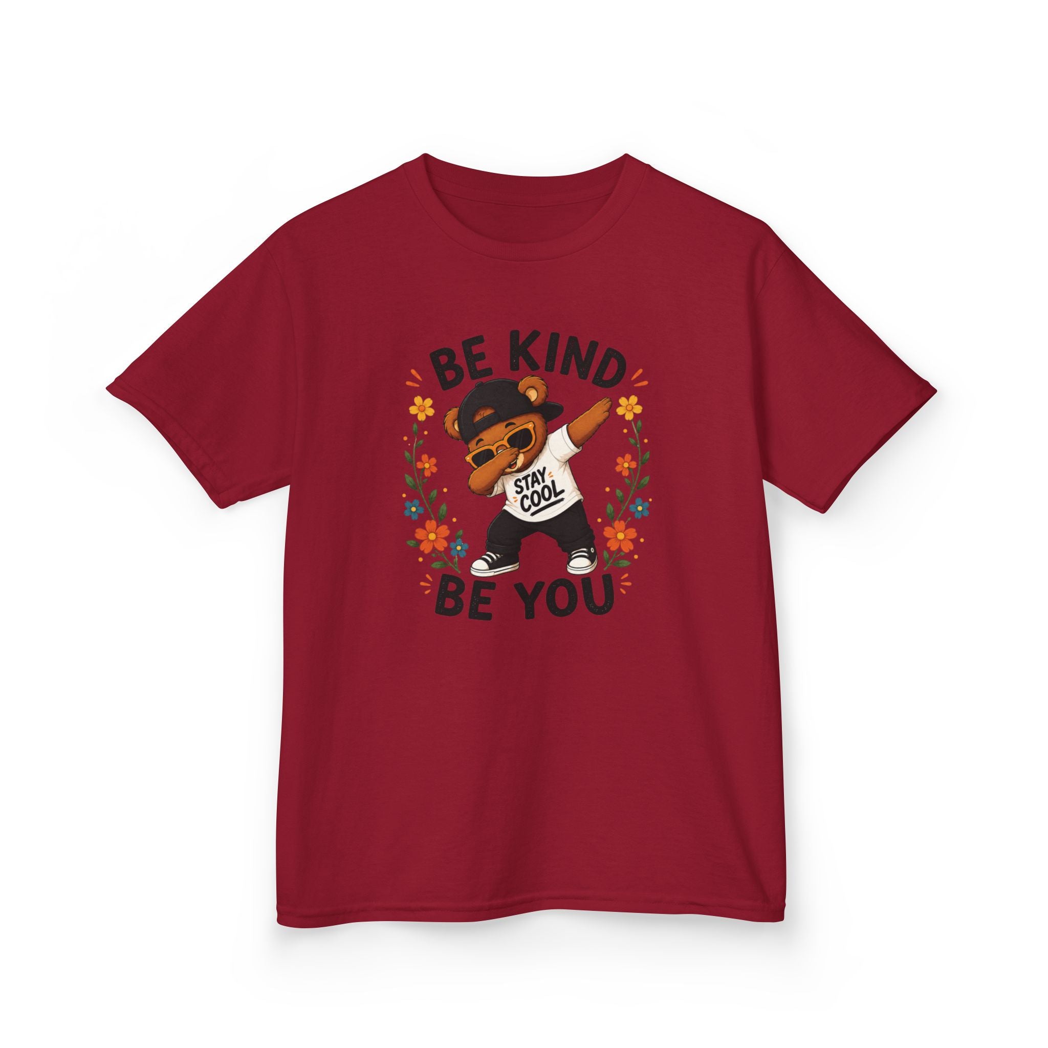 Kids "Be Kind Be You" Buddy T-Shirt Cute Positive Message Tee for Children