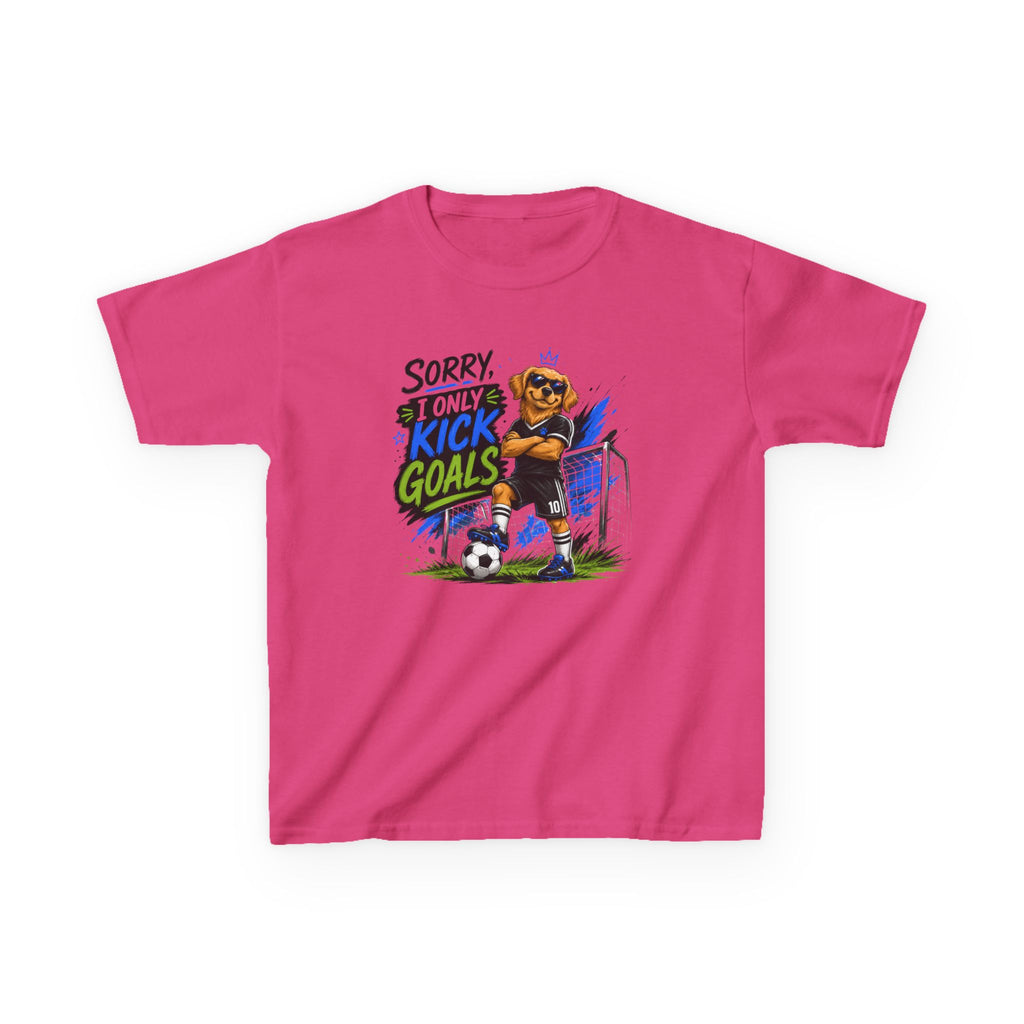 Sorry, I Only Kick Goals Kids Soccer | Kids Sports Graphic T-Shirt