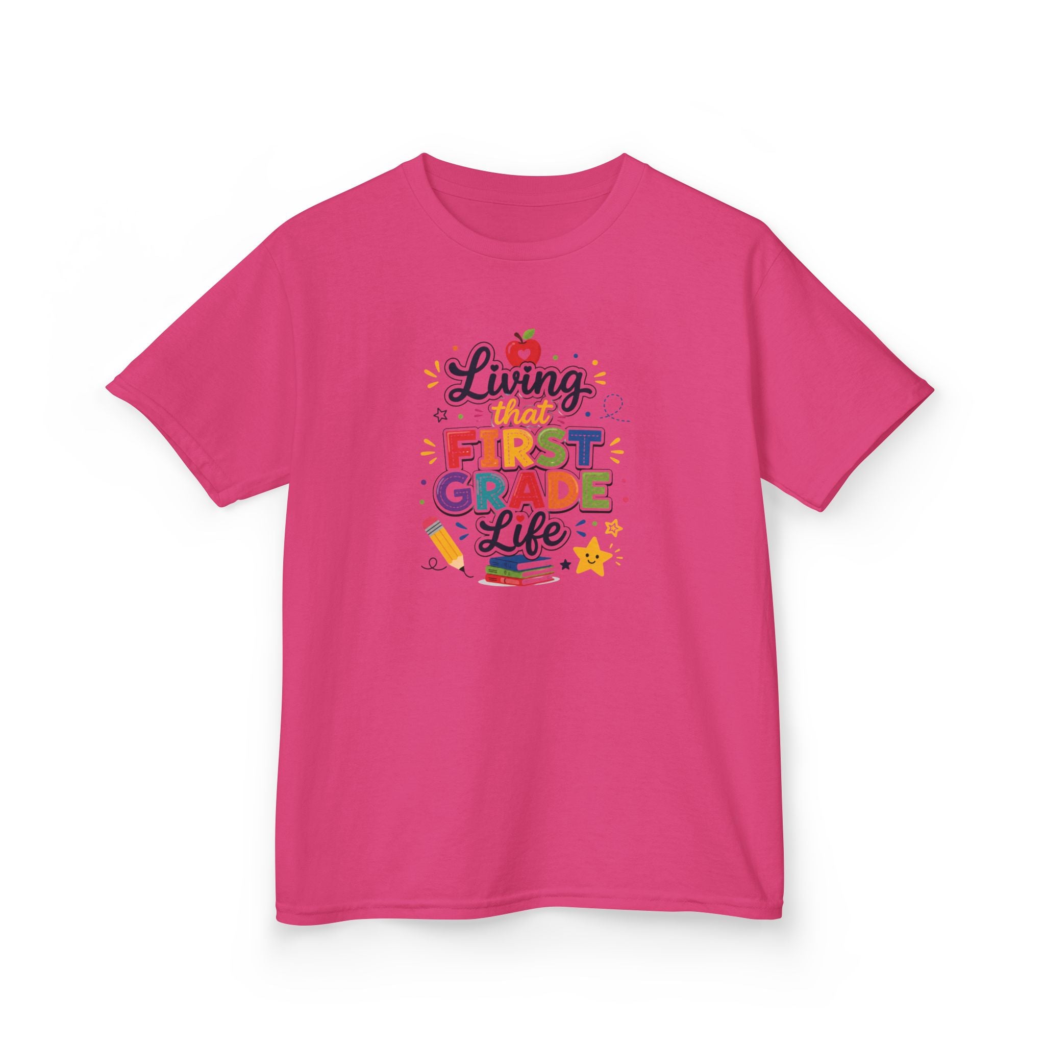 Kids T-Shirt — "Living That FIRST GRADE Life"