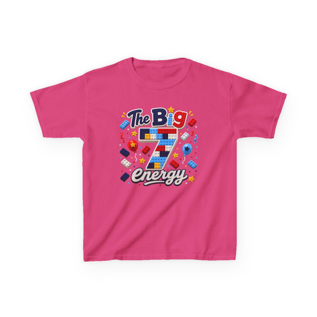 "The Big 7 Energy" Graphic kids Birthday T-Shirt Design