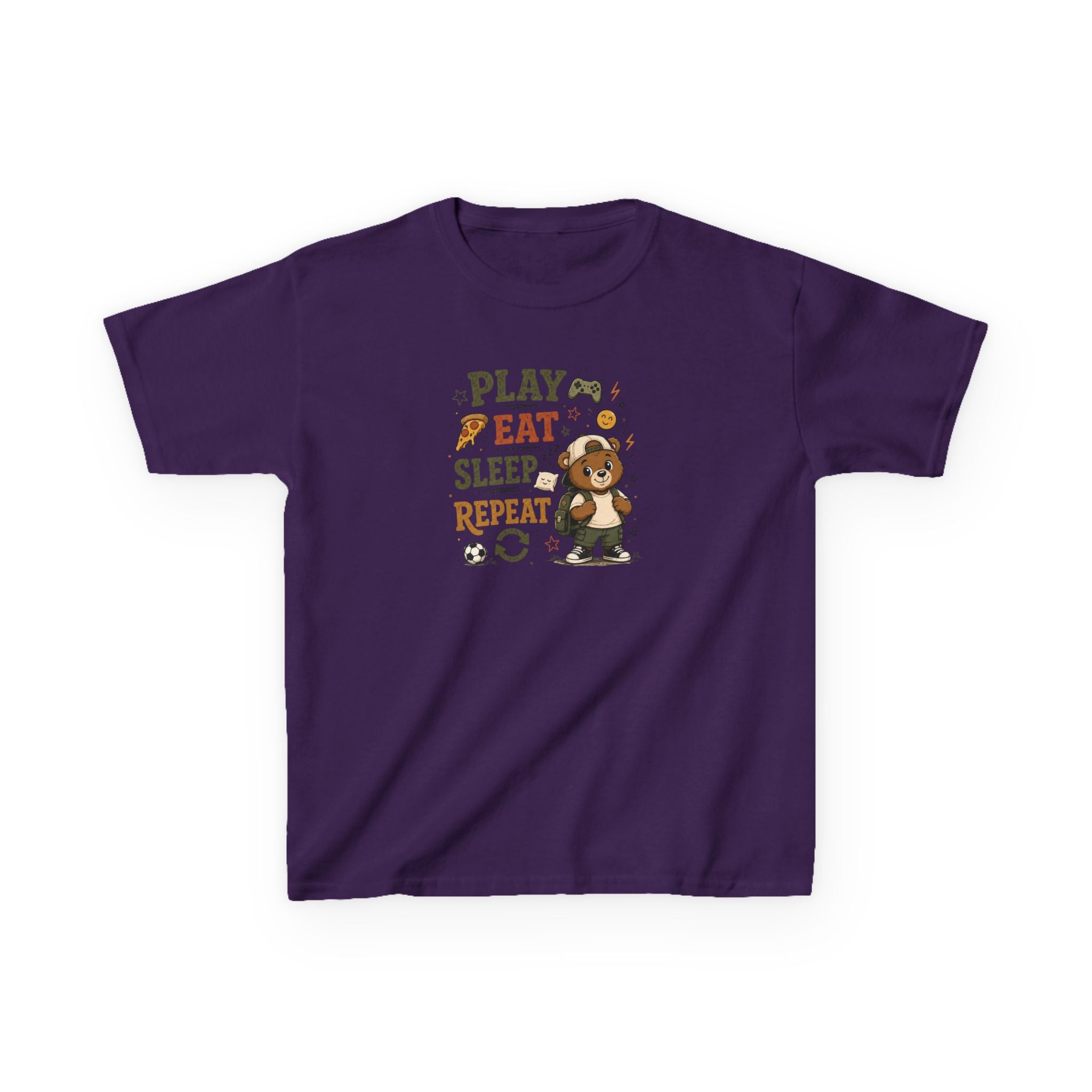Kids Funny T-Shirt — "PLAY-EAT-SLEEP-REPEAT"
